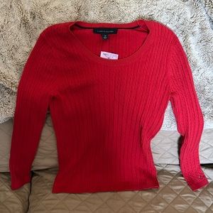 Brand New Never Worn Red Long Sleeve Sweater Small Tommy Hilfiger Top